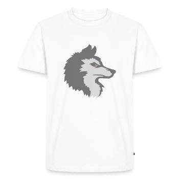Alpha Wolf Cool Design - T-shirt Premium bio Homme - blanc - Devant - Nico (187cm)