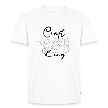 Craft King Noir et Blanc - T-shirt Premium bio Homme - blanc - Devant - Nico (187cm)