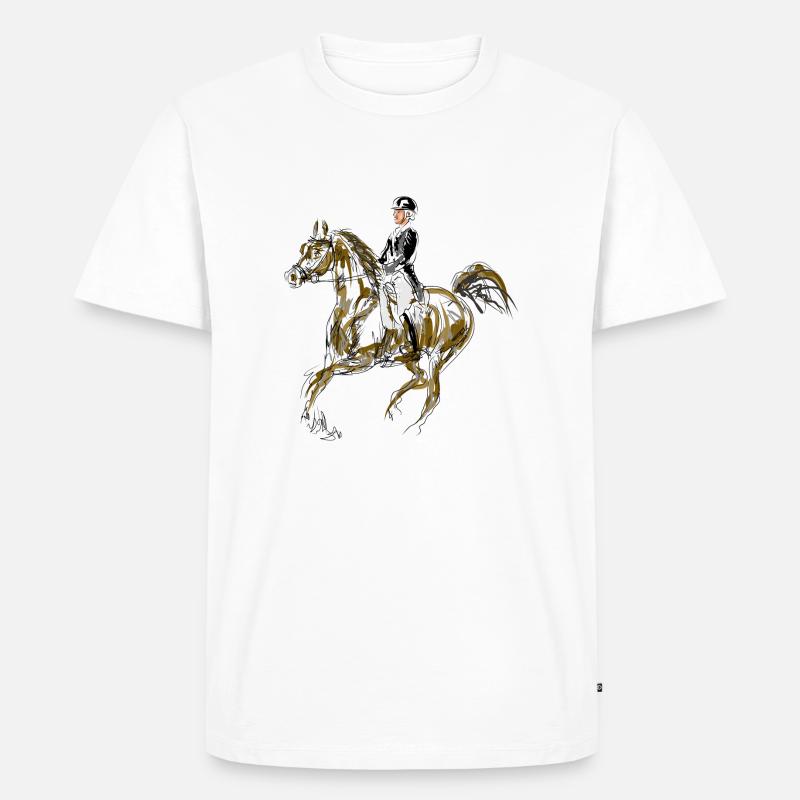 Pferd - Männer Premium Bio T-Shirt - Weiß
