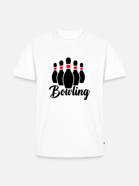 bowling - Men's Premium Organic T-Shirt - white