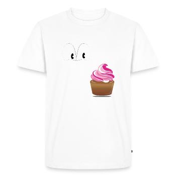 "Cake a Look" Texte Blanc - T-shirt Premium bio Homme - blanc - Devant - Nico (187cm)