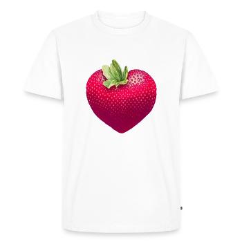 Fraise - T-shirt Premium bio Homme - blanc - Devant - Nico (187cm)