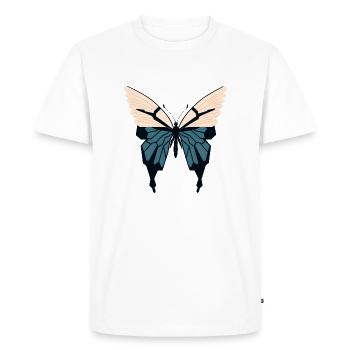 Papillon minimaliste Simple Papillon Minimaliste - T-shirt Premium bio Homme - blanc - Devant - Nico (187cm)