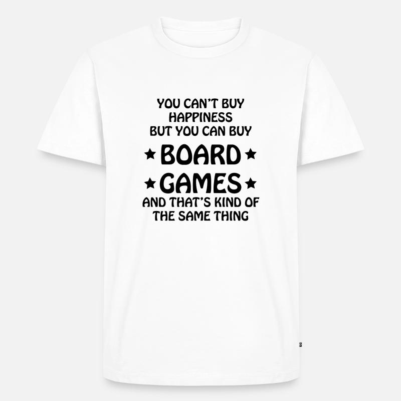boardgame chess backgammon game night - Männer Premium Bio T-Shirt - Weiß