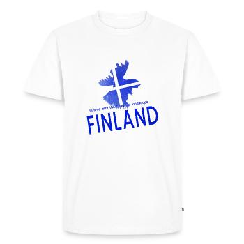 Finlande Suomi - T-shirt Premium bio Homme - blanc - Devant - Nico (187cm)