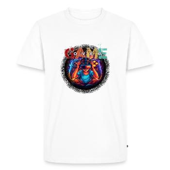 Game Over - Men's Premium Organic T-Shirt - white - Front - Nico (187cm)