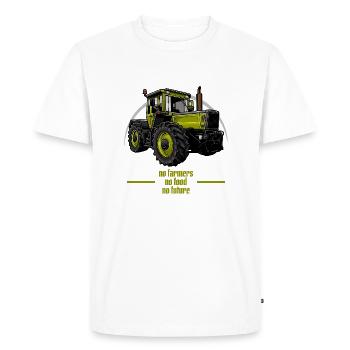 Tractor // Illustration - Men's Premium Organic T-Shirt - white - Front - Nico (187cm)