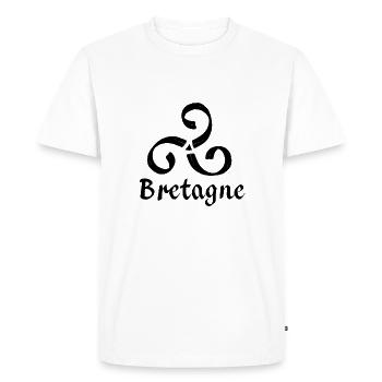 triskell Breton - T-shirt Premium bio Homme - blanc - Devant - Nico (187cm)