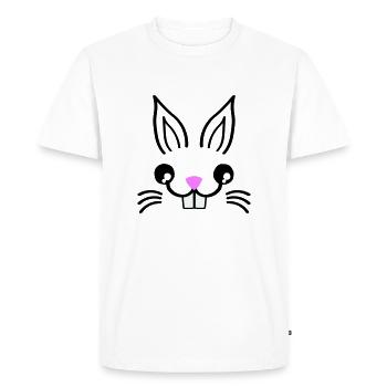 Lapin - T-shirt Premium bio Homme - blanc - Devant - Nico (187cm)