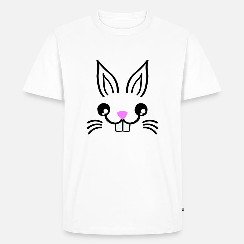 hase rabbit - Männer Premium Bio T-Shirt - Weiß