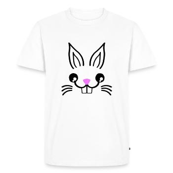 Lapin - T-shirt Premium bio Homme - blanc - Devant - Nico (187cm)
