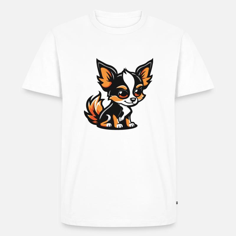 hund comic - Männer Premium Bio T-Shirt - Weiß