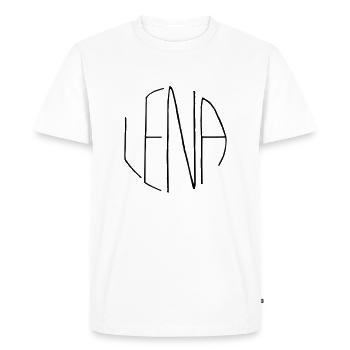 Lena - T-shirt Premium bio Homme - blanc - Devant - Nico (187cm)