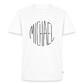 Michel - T-shirt Premium bio Homme - blanc - Devant - Nico (187cm)