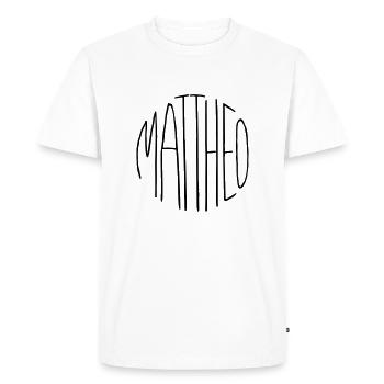 Matthéo - T-shirt Premium bio Homme - blanc - Devant - Nico (187cm)