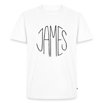 James - T-shirt Premium bio Homme - blanc - Devant - Nico (187cm)