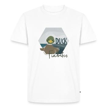 Fiabètes de canard - T-shirt Premium bio Homme - blanc - Devant - Nico (187cm)