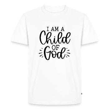 Enfant de Dieu - T-shirt Premium bio Homme - blanc - Devant - Nico (187cm)