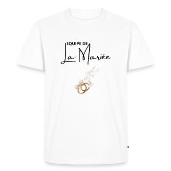 Équipe de La mariée - T-shirt Premium bio Homme - blanc - Devant - Nico (187cm)