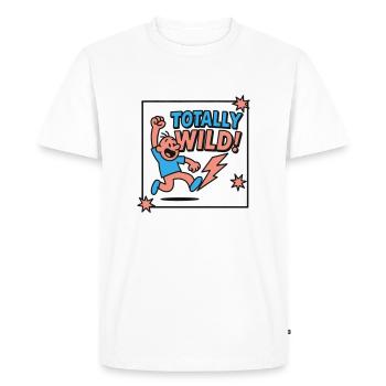 Komische Energieexplosion - Männer Premium Bio T-Shirt - Weiß - Vorne - Nico (187cm)