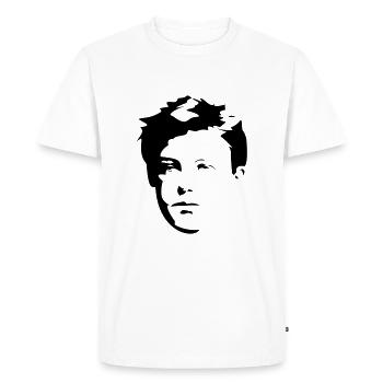 Rimbaud - Men's Premium Organic T-Shirt - white - Front - Nico (187cm)
