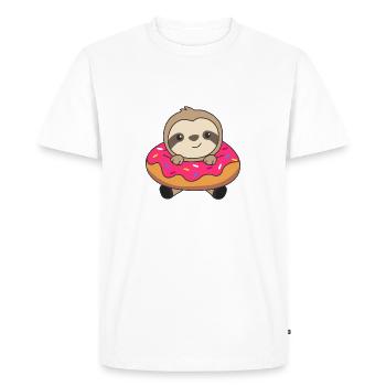 Paresseux paresseux La miche de donuts - T-shirt Premium bio Homme - blanc - Devant - Nico (187cm)