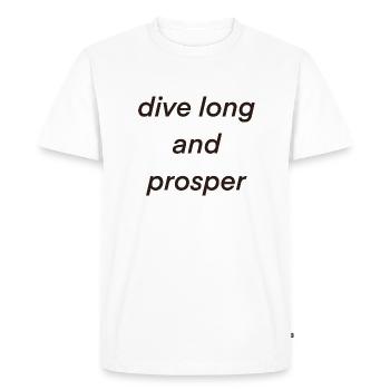 Dive long and prosper - Men's Premium Organic T-Shirt - white - Front - Nico (187cm)