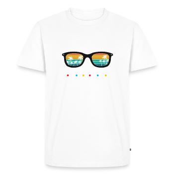 Je suis en vacances - T-shirt Premium bio Homme - blanc - Devant - Nico (187cm)