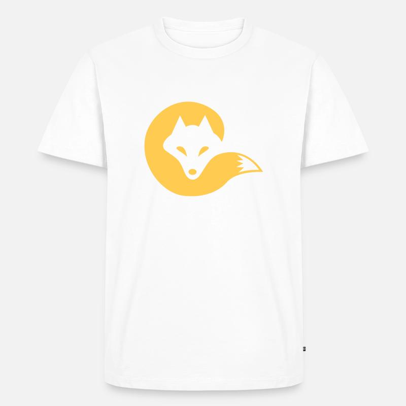 Fox - Männer Premium Bio T-Shirt - Weiß
