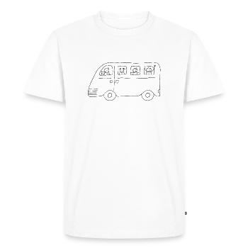 Bus driver bus school bus family children - Men's Premium Organic T-Shirt - white - Front - Nico (187cm)