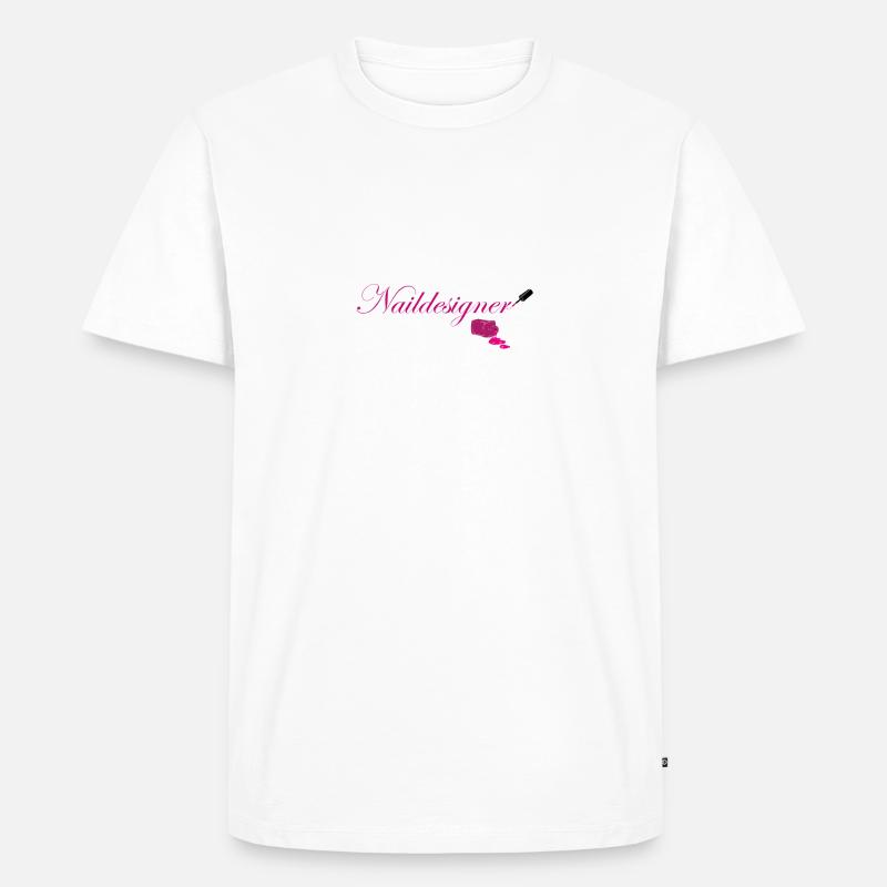 Nageldesigner - Männer Premium Bio T-Shirt - Weiß