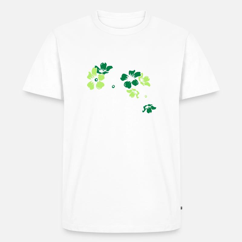 blumen - Männer Premium Bio T-Shirt - Weiß