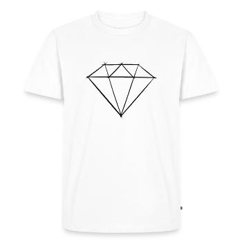 Gemstone Symbol Drawing - Men's Premium Organic T-Shirt - white - Front - Nico (187cm)