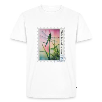 Airbrush illustration ‘Libelle 02’ EN - Men's Premium Organic T-Shirt - white - Front - Nico (187cm)