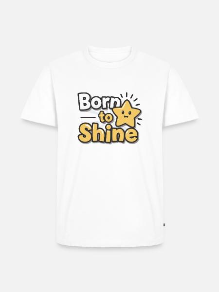 Né pour briller – Strahlender Stern - T-shirt Premium bio Homme - blanc