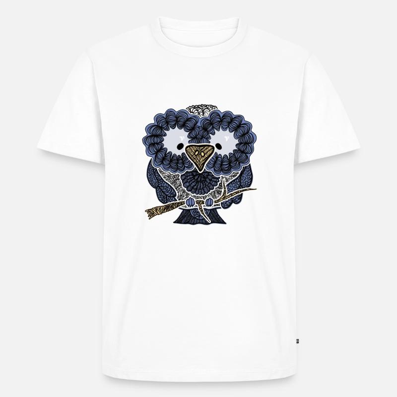 Eine Eule - Männer Premium Bio T-Shirt - Weiß