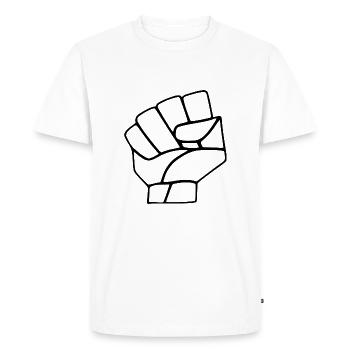 Freedom - Men's Premium Organic T-Shirt - white - Front - Nico (187cm)