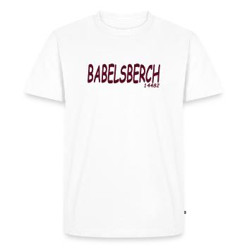 BABELSBERCH 14482 - T-shirt Premium bio Homme - blanc - Devant - Nico (187cm)