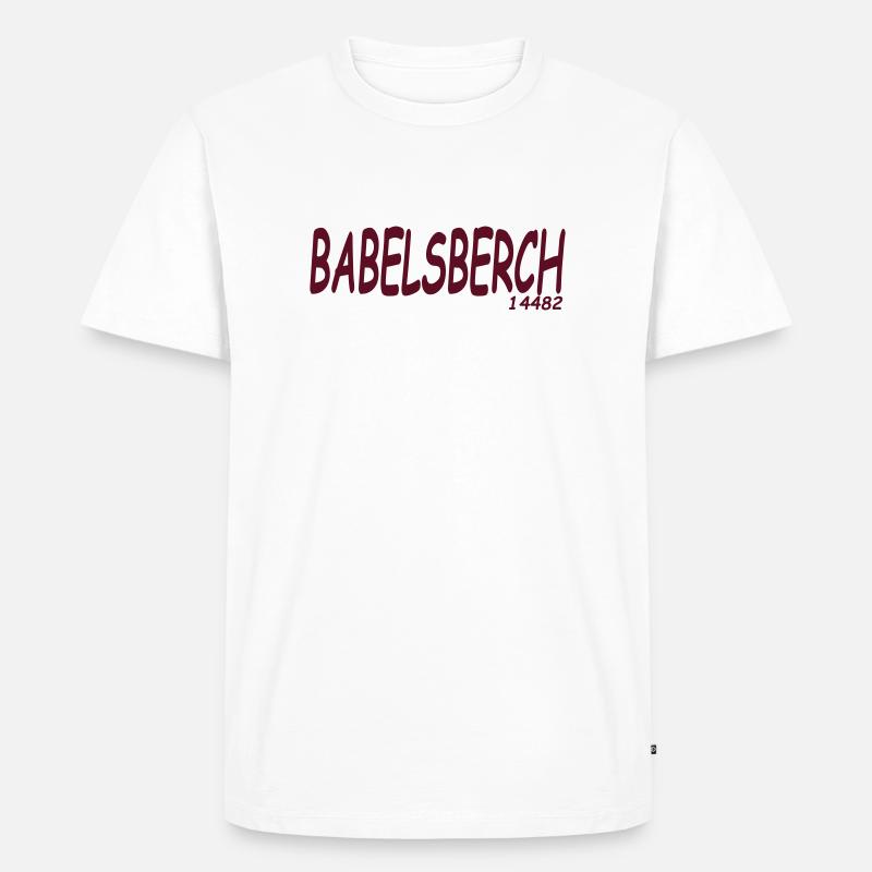BABELSBERCH 14482 - Männer Premium Bio T-Shirt - Weiß