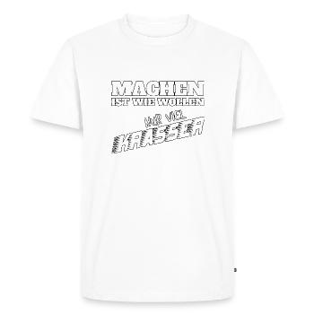 Doing is like wanting, only more blatant - Men's Premium Organic T-Shirt - white - Front - Nico (187cm)