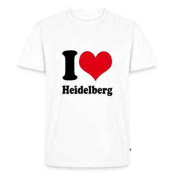 J'adore Heidelberg - T-shirt Premium bio Homme - blanc - Devant - Nico (187cm)