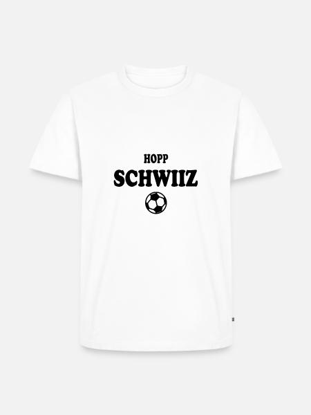 Hopp schwiiz - Männer Premium Bio T-Shirt - Weiß