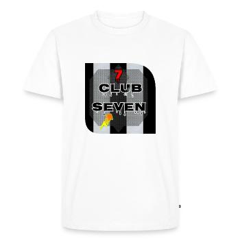 CLUB SEPT 7 - T-shirt Premium bio Homme - blanc - Devant - Nico (187cm)