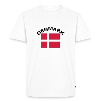 Denmark, Denmark, flag, flag - Men's Premium Organic T-Shirt - white - Front - Nico (187cm)