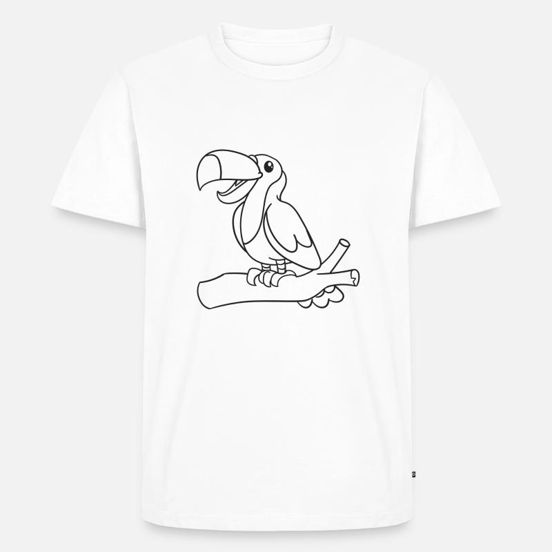Tukan, Tukane, Vogel, Geschenk, Geschenkidee - Männer Premium Bio T-Shirt - Weiß