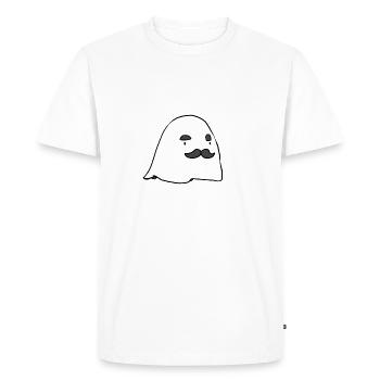 Herbert, the spirit - Men's Premium Organic T-Shirt - white - Front - Nico (187cm)