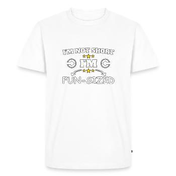 Je ne suis pas petit, je suis de taille amusante - T-shirt Premium bio Homme - blanc - Devant - Nico (187cm)