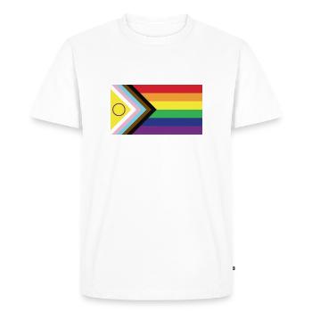Pride flag - T-shirt Premium bio Homme - blanc - Devant - Nico (187cm)