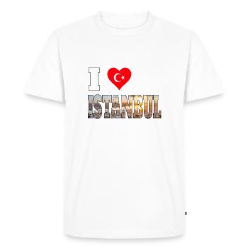 J’adore istanbul - ich liebe Istanbul - T-shirt Premium bio Homme - blanc - Devant - Nico (187cm)