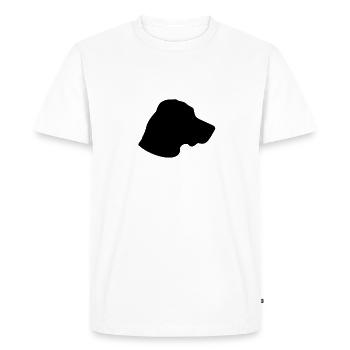 Chien labrador tête Dog - T-shirt Premium bio Homme - blanc - Devant - Nico (187cm)